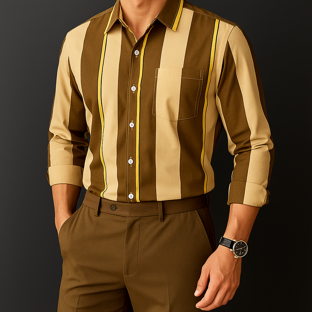 Jason | Bold Panel Stripe Shirt