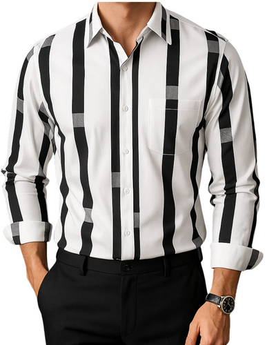 Jason | Bold Panel Stripe Shirt